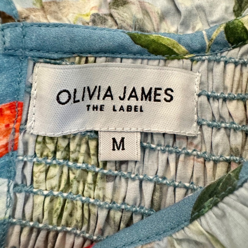 New Olivia James The Label Lila Dress Tropical Mist Women's Size M I - Picture 8 of 10